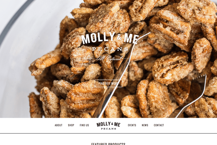 Molly & Me Pecans website preview